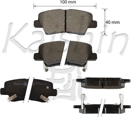 Kaishin FK11355 - Bremsbelagsatz, Scheibenbremse alexcarstop-ersatzteile.com