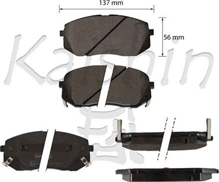 Kaishin FK11314 - Bremsbelagsatz, Scheibenbremse alexcarstop-ersatzteile.com