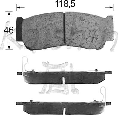 Kaishin FK11201 - Bremsbelagsatz, Scheibenbremse alexcarstop-ersatzteile.com