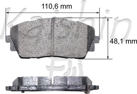 Kaishin FK11274 - Bremsbelagsatz, Scheibenbremse alexcarstop-ersatzteile.com