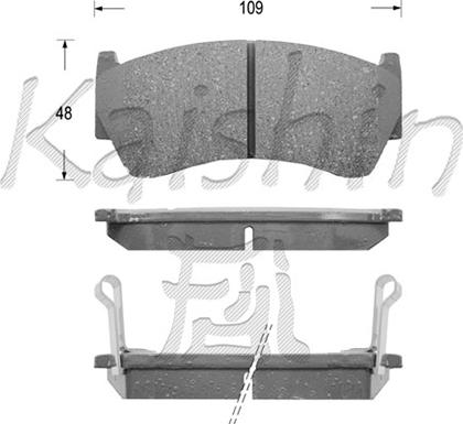 Kaishin FK1227 - Bremsbelagsatz, Scheibenbremse alexcarstop-ersatzteile.com