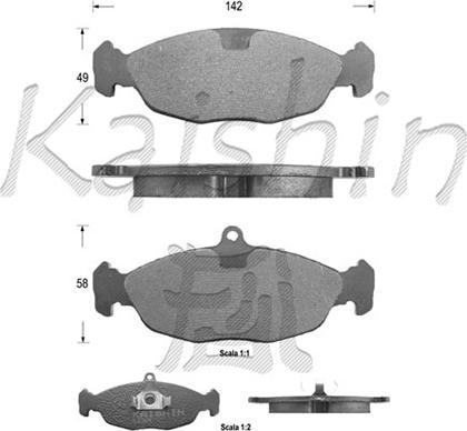 Kaishin FK7063 - Bremsbelagsatz, Scheibenbremse alexcarstop-ersatzteile.com