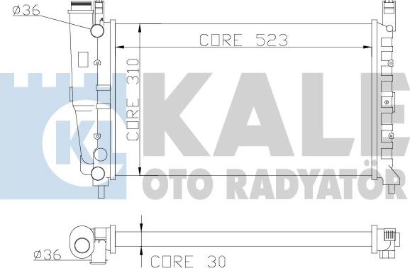 KALE OTO RADYATÖR 342265 - Kühler, Motorkühlung alexcarstop-ersatzteile.com