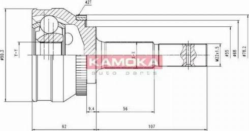 Kamoka 6538 - Gelenksatz, Antriebswelle alexcarstop-ersatzteile.com