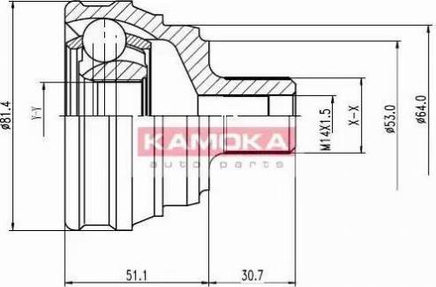 Kamoka 6206 - Gelenksatz, Antriebswelle alexcarstop-ersatzteile.com