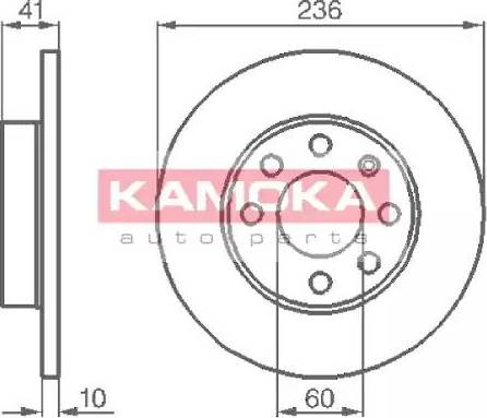 Kamoka 103208 - Bremsscheibe alexcarstop-ersatzteile.com