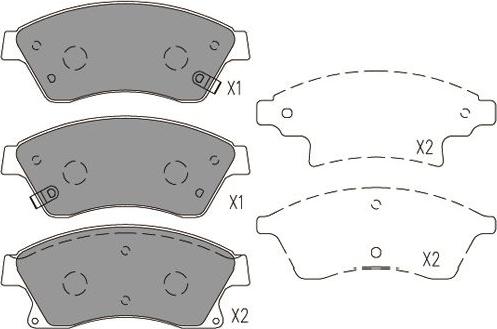 Kavo Parts KBP-1016 - Bremsbelagsatz, Scheibenbremse alexcarstop-ersatzteile.com