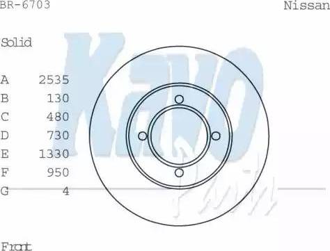 Kavo Parts BR-6703 - Bremsscheibe alexcarstop-ersatzteile.com