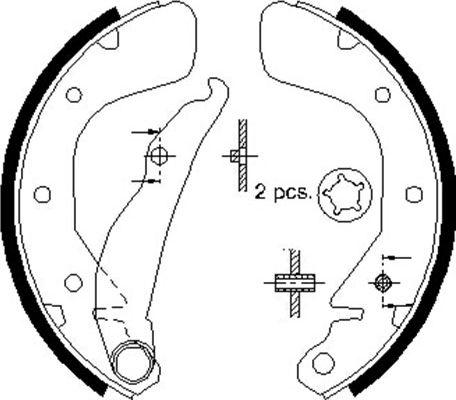 Kavo Parts BS-1402 - Bremsbackensatz alexcarstop-ersatzteile.com