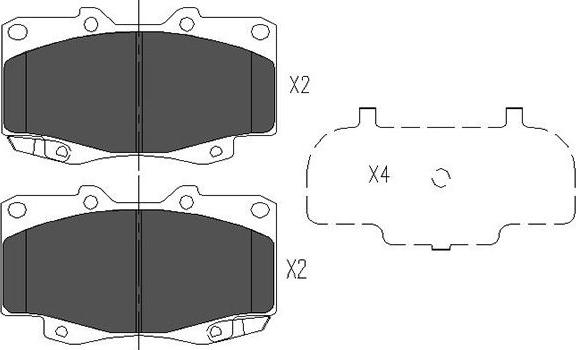 Kavo Parts KBP-9096 - Bremsbelagsatz, Scheibenbremse alexcarstop-ersatzteile.com