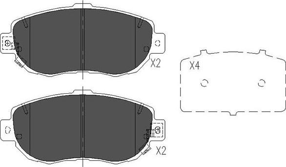 Kavo Parts KBP-9044 - Bremsbelagsatz, Scheibenbremse alexcarstop-ersatzteile.com