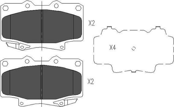 Kavo Parts KBP-9043 - Bremsbelagsatz, Scheibenbremse alexcarstop-ersatzteile.com