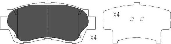 Kavo Parts KBP-9042 - Bremsbelagsatz, Scheibenbremse alexcarstop-ersatzteile.com