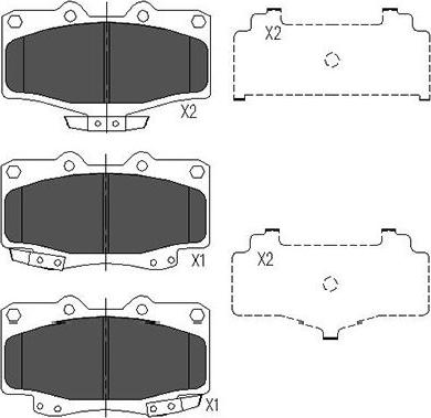 Kavo Parts KBP-9054 - Bremsbelagsatz, Scheibenbremse alexcarstop-ersatzteile.com