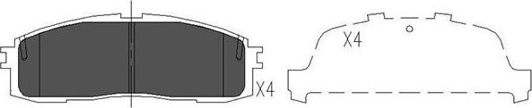 Kavo Parts KBP-9056 - Bremsbelagsatz, Scheibenbremse alexcarstop-ersatzteile.com