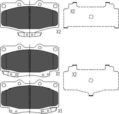 Kavo Parts KBP-9004 - Bremsbelagsatz, Scheibenbremse alexcarstop-ersatzteile.com