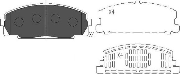 Kavo Parts KBP-9002 - Bremsbelagsatz, Scheibenbremse alexcarstop-ersatzteile.com