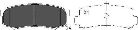 Kavo Parts KBP-9007 - Bremsbelagsatz, Scheibenbremse alexcarstop-ersatzteile.com