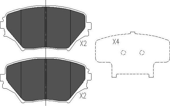 Kavo Parts KBP-9011 - Bremsbelagsatz, Scheibenbremse alexcarstop-ersatzteile.com