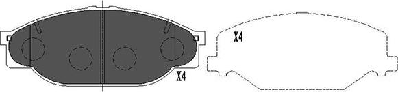 Kavo Parts KBP-9039 - Bremsbelagsatz, Scheibenbremse alexcarstop-ersatzteile.com