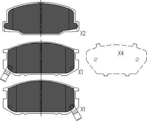 Kavo Parts KBP-9031 - Bremsbelagsatz, Scheibenbremse alexcarstop-ersatzteile.com