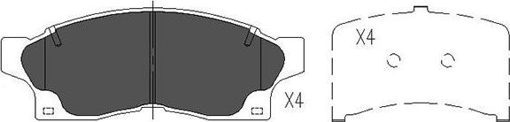 Kavo Parts KBP-9038 - Bremsbelagsatz, Scheibenbremse alexcarstop-ersatzteile.com