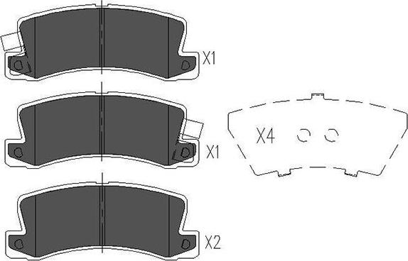 Kavo Parts KBP-9022 - Bremsbelagsatz, Scheibenbremse alexcarstop-ersatzteile.com