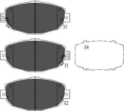 Kavo Parts KBP-9072 - Bremsbelagsatz, Scheibenbremse alexcarstop-ersatzteile.com