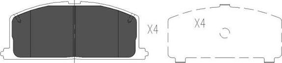 Kavo Parts KBP-9109 - Bremsbelagsatz, Scheibenbremse alexcarstop-ersatzteile.com