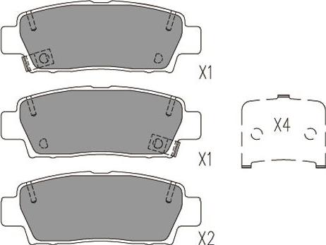 Kavo Parts KBP-9125 - Bremsbelagsatz, Scheibenbremse alexcarstop-ersatzteile.com