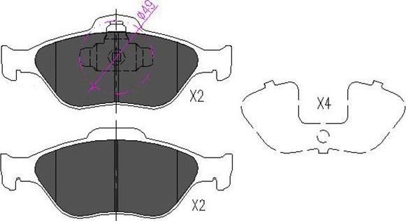 Kavo Parts KBP-4545 - Bremsbelagsatz, Scheibenbremse alexcarstop-ersatzteile.com