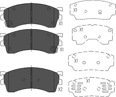 Kavo Parts KBP-4503 - Bremsbelagsatz, Scheibenbremse alexcarstop-ersatzteile.com