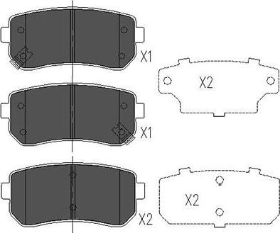 Kavo Parts KBP-4007 - Bremsbelagsatz, Scheibenbremse alexcarstop-ersatzteile.com