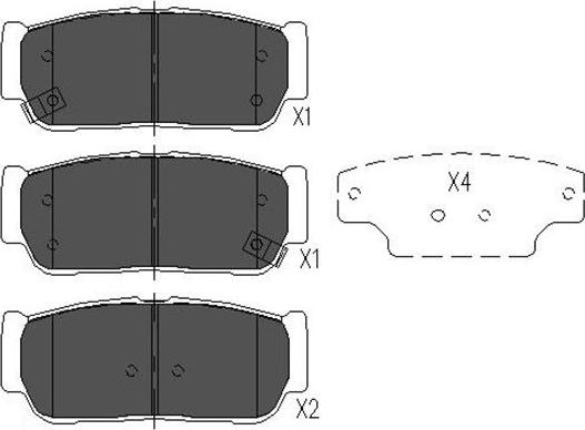 Kavo Parts KBP-4017 - Bremsbelagsatz, Scheibenbremse alexcarstop-ersatzteile.com