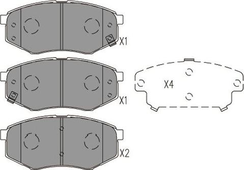 Kavo Parts KBP-4025 - Bremsbelagsatz, Scheibenbremse alexcarstop-ersatzteile.com