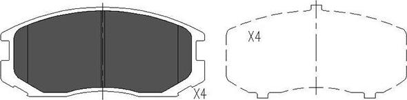 Kavo Parts KBP-5505 - Bremsbelagsatz, Scheibenbremse alexcarstop-ersatzteile.com