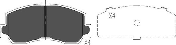 Kavo Parts KBP-5532 - Bremsbelagsatz, Scheibenbremse alexcarstop-ersatzteile.com