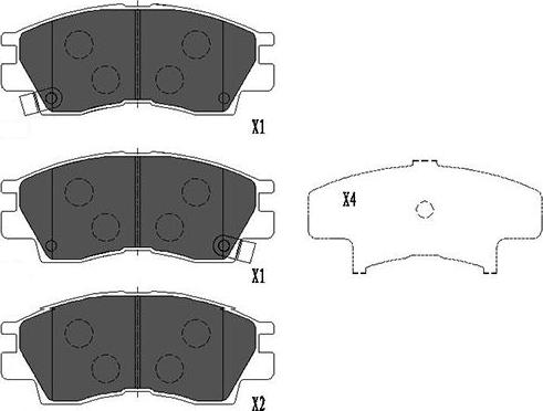 Kavo Parts KBP-5526 - Bremsbelagsatz, Scheibenbremse alexcarstop-ersatzteile.com