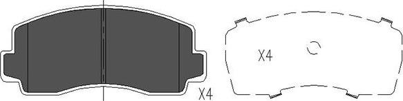 Kavo Parts KBP-5528 - Bremsbelagsatz, Scheibenbremse alexcarstop-ersatzteile.com