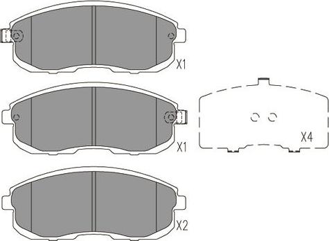 Kavo Parts KBP-6596 - Bremsbelagsatz, Scheibenbremse alexcarstop-ersatzteile.com