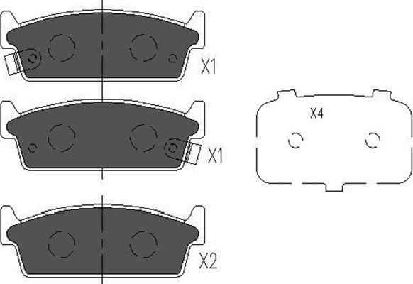 Kavo Parts KBP-6548 - Bremsbelagsatz, Scheibenbremse alexcarstop-ersatzteile.com