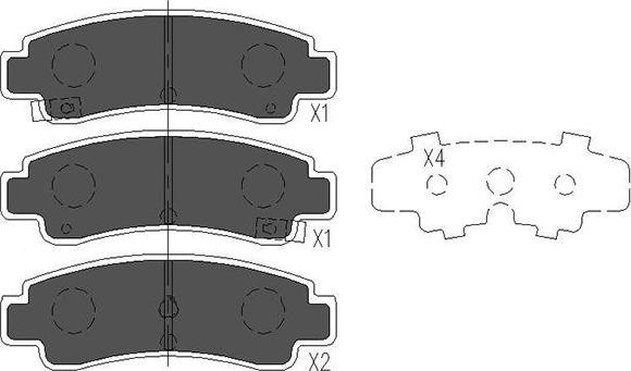 Kavo Parts KBP-6543 - Bremsbelagsatz, Scheibenbremse alexcarstop-ersatzteile.com