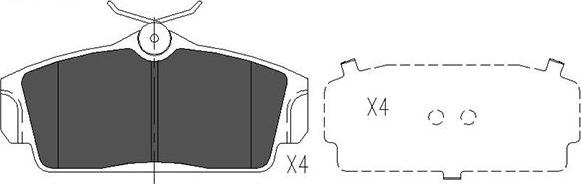 Kavo Parts KBP-6509 - Bremsbelagsatz, Scheibenbremse alexcarstop-ersatzteile.com