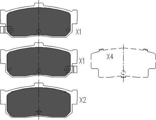 Kavo Parts KBP-6513 - Bremsbelagsatz, Scheibenbremse alexcarstop-ersatzteile.com