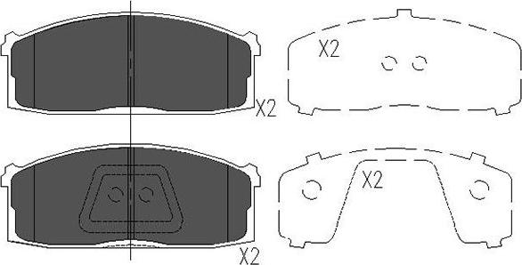 Kavo Parts KBP-6533 - Bremsbelagsatz, Scheibenbremse alexcarstop-ersatzteile.com