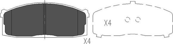 Kavo Parts KBP-6521 - Bremsbelagsatz, Scheibenbremse alexcarstop-ersatzteile.com