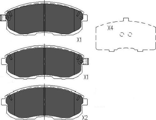 Kavo Parts KBP-6528 - Bremsbelagsatz, Scheibenbremse alexcarstop-ersatzteile.com