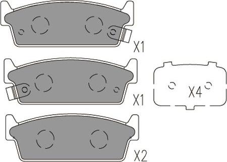 Kavo Parts KBP-6601 - Bremsbelagsatz, Scheibenbremse alexcarstop-ersatzteile.com