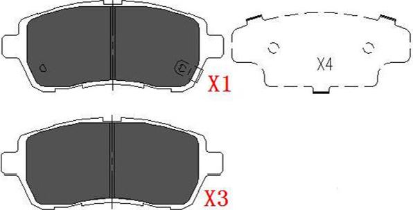 Kavo Parts KBP-1514 - Bremsbelagsatz, Scheibenbremse alexcarstop-ersatzteile.com