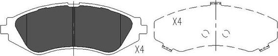 Kavo Parts KBP-1008 - Bremsbelagsatz, Scheibenbremse alexcarstop-ersatzteile.com